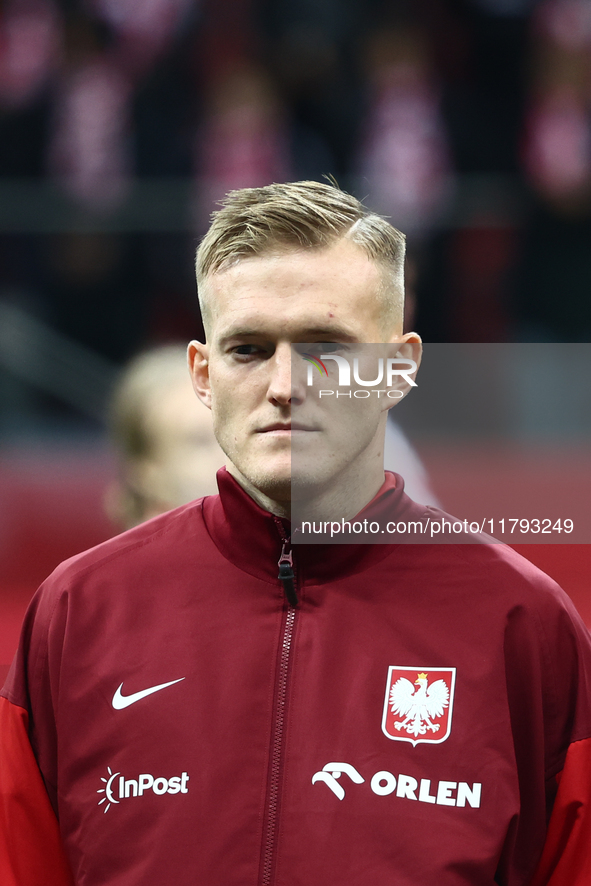 Karol Swiderski before UEFA Nations League match Poland - Scotland at National Stadium in Warsaw, Poland on November 18, 2024. 