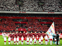 Poland team beforeUEFA Nations League match Poland - Scotland at National Stadium in Warsaw, Poland on November 18, 2024. (