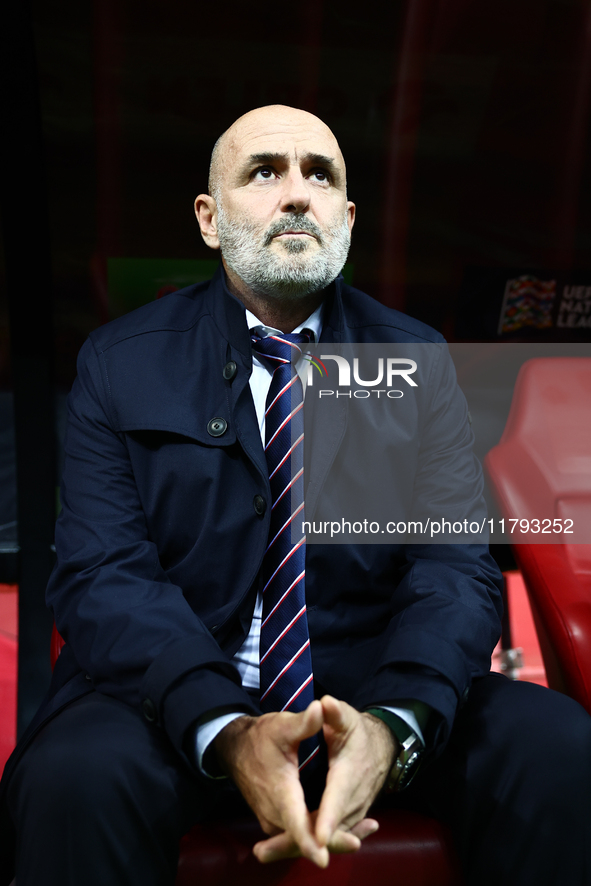 Michal Probierz during UEFA Nations League match Poland - Scotland at National Stadium in Warsaw, Poland on November 18, 2024. 