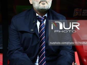 Michal Probierz during UEFA Nations League match Poland - Scotland at National Stadium in Warsaw, Poland on November 18, 2024. (