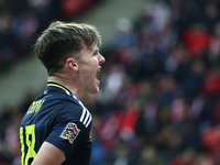 Scott McTominay celebrates the goal during UEFA Nations League match Poland - Scotland at National Stadium in Warsaw, Poland on November 18,...