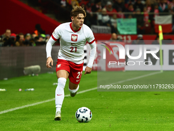 Nicola Zalewski during UEFA Nations League match Poland - Scotland at National Stadium in Warsaw, Poland on November 18, 2024. (