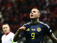 Lyndon Dykes during UEFA Nations League match Poland - Scotland at National Stadium in Warsaw, Poland on November 18, 2024. (