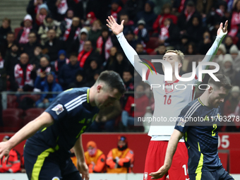 Adam Buksa during UEFA Nations League match Poland - Scotland at National Stadium in Warsaw, Poland on November 18, 2024. (