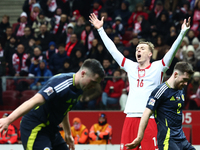 Adam Buksa during UEFA Nations League match Poland - Scotland at National Stadium in Warsaw, Poland on November 18, 2024. (