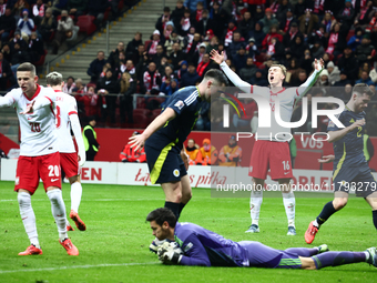 Adam Buksa during UEFA Nations League match Poland - Scotland at National Stadium in Warsaw, Poland on November 18, 2024. (