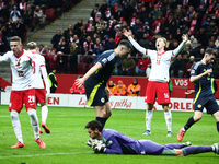 Adam Buksa during UEFA Nations League match Poland - Scotland at National Stadium in Warsaw, Poland on November 18, 2024. (