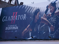 Gladiator II movie poster is seen in Warsaw, Poland on November 18, 2024. (