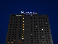 A view of Novotel hotel in Warsaw, Poland on November 18, 2024. (