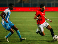 Egyptian player Omar Marmoush competes against a Botswana player during the Africa Cup of Nations Qualifiers match between Egypt and Botswan...