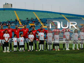 The group photo of the Egyptian national team before the Egypt vs Botswana match in the Africa Cup of Nations Qualifiers in Cairo, Egypt, on...