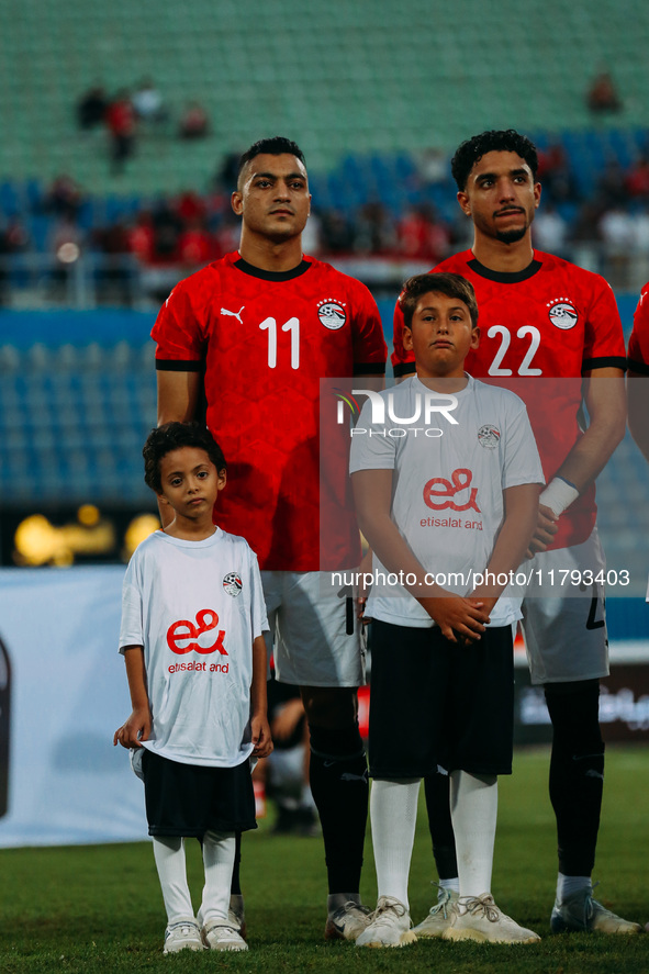 The group photo of the Egyptian national team before the Egypt vs Botswana match in the Africa Cup of Nations Qualifiers in Cairo, Egypt, on...