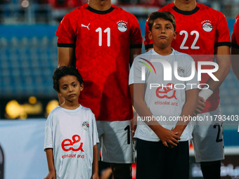 The group photo of the Egyptian national team before the Egypt vs Botswana match in the Africa Cup of Nations Qualifiers in Cairo, Egypt, on...