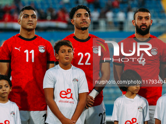 The group photo of the Egyptian national team before the Egypt vs Botswana match in the Africa Cup of Nations Qualifiers in Cairo, Egypt, on...