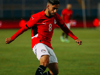 Egyptian player Nasser Maher competes against a Botswana player during the Africa Cup of Nations Qualifiers match between Egypt and Botswana...