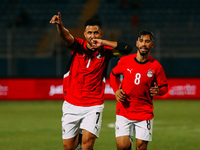 Egypt's Mahmoud Hassan celebrates after scoring the first goal during the Africa Cup of Nations Qualifiers match between Egypt and Botswana...