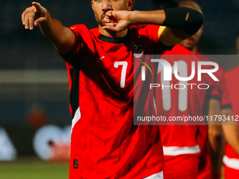 Egypt's Mahmoud Hassan celebrates after scoring the first goal during the Africa Cup of Nations Qualifiers match between Egypt and Botswana...