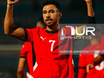 Egypt's Mahmoud Hassan celebrates after scoring the first goal during the Africa Cup of Nations Qualifiers match between Egypt and Botswana...