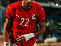 Egyptian player Omar Marmoush competes against a Botswana player during the Africa Cup of Nations Qualifiers match between Egypt and Botswan...