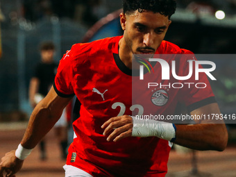 Egyptian player Omar Marmoush competes against a Botswana player during the Africa Cup of Nations Qualifiers match between Egypt and Botswan...