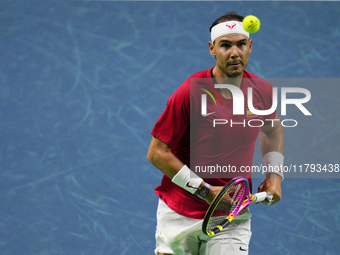 MALAGA, SPAIN - NOVEMBER 19: Rafa Nadal of Spain Team in his singles match against Botic van de Zandschulp of Netherlands in the Quarter-Fin...