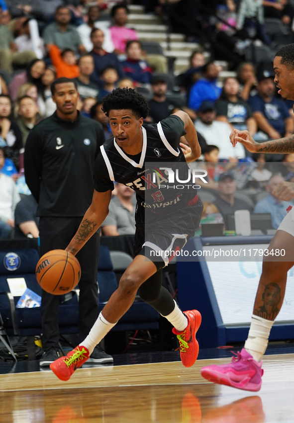 Teafale Lenard #6 of Texas Legends handles the ball against Memphis Hustle during the NBA G League regular season match at Comerica Center i...