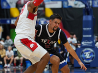 Jarod Lucas #12 of Texas Legends handles the ball against Memphis Hustle during the NBA G League regular season match at Comerica Center in...