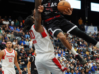 Phil Wheeler, #23 of the Texas Legends, drives to the basket against the Memphis Hustle during the NBA G League regular season match at Come...