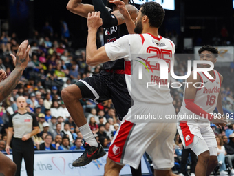 Phil Wheeler, #23 of the Texas Legends, drives to the basket against the Memphis Hustle during the NBA G League regular season match at Come...