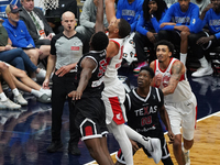 Lucas Williamson, number 12 of Memphis Hustle, drives to the basket against Texas Legends during the NBA G League regular season match at Co...