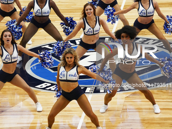 Texas Legends cheerleaders perform during the match between the Texas Legends and Memphis Hustle during the NBA G League regular season at C...