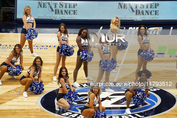 Texas Legends cheerleaders perform during the match between the Texas Legends and Memphis Hustle during the NBA G League regular season at C...