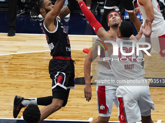 Phil Wheeler, #23 of the Texas Legends, drives to the basket against the Memphis Hustle during the NBA G League regular season match at Come...