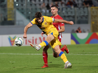 Albert Rosas of Andorra shoots at goal during the UEFA Nations League, League D, Group D2 soccer match between Malta and Andorra at the Nati...