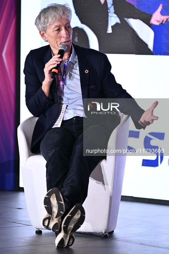 Riccardo Luna attends the Social Football Summit 2024 at the Olympic Stadium in Rome, Italy, on November 19, 2024. 