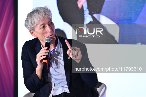 Riccardo Luna attends the Social Football Summit 2024 at the Olympic Stadium in Rome, Italy, on November 19, 2024. 