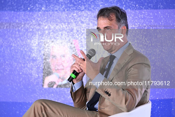 Michele Uva of UEFA attends the Social Football Summit 2024 at the Olympic Stadium in Rome, Italy, on November 19, 2024. 