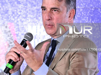 Michele Uva of UEFA attends the Social Football Summit 2024 at the Olympic Stadium in Rome, Italy, on November 19, 2024. (