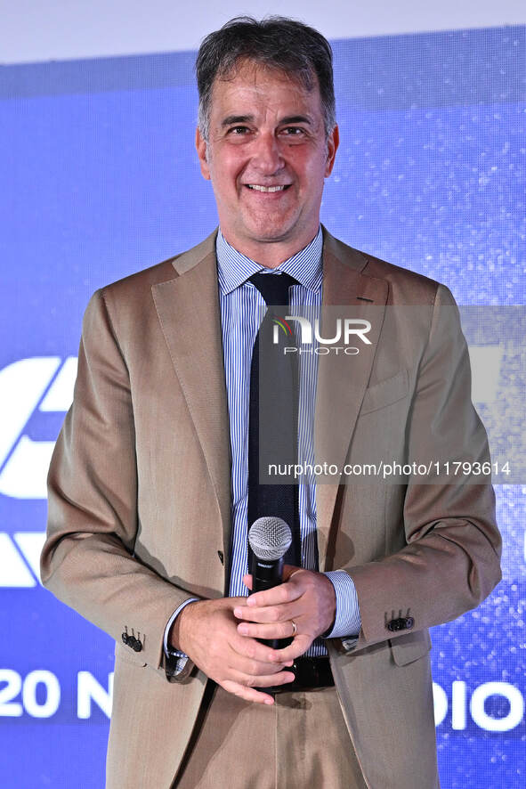 Michele Uva of UEFA attends the Social Football Summit 2024 at the Olympic Stadium in Rome, Italy, on November 19, 2024. 