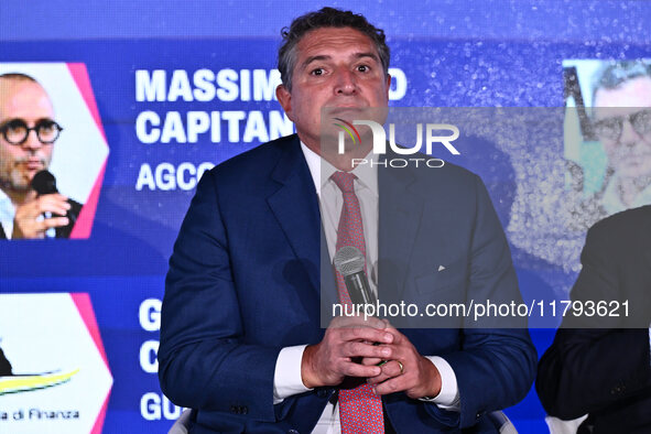 Luigi De Siervo of Lega Serie A attends the Social Football Summit 2024 at the Olympic Stadium in Rome, Italy, on November 19, 2024. 