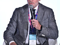 Gaetano Cutarelli of GUARDIA DI FINANZA participates in the Social Football Summit 2024 at the Olympic Stadium in Rome, Italy, on November 1...