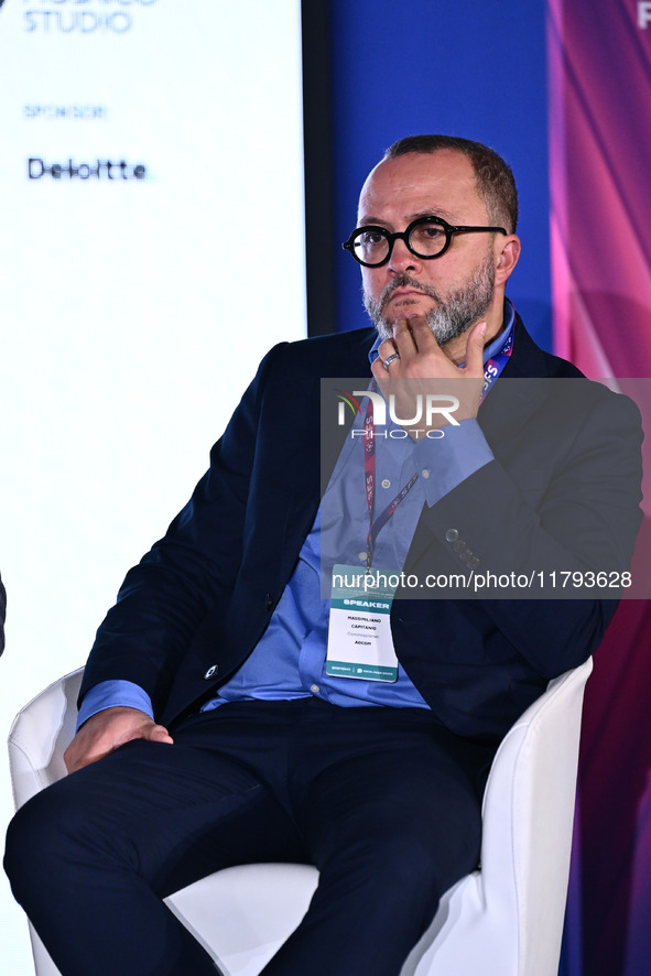 Massimiliani Capitanio attends the Social Football Summit 2024 at the Olympic Stadium in Rome, Italy, on November 19, 2024. 