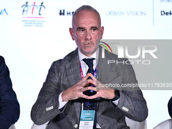 Gaetano Cutarelli of GUARDIA DI FINANZA participates in the Social Football Summit 2024 at the Olympic Stadium in Rome, Italy, on November 1...