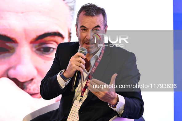 Javier DONA GRANDSTAND JD participates in the Social Football Summit 2024 at the Olympic Stadium in Rome, Italy, on November 19, 2024. 