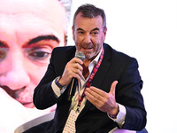 Javier DONA GRANDSTAND JD participates in the Social Football Summit 2024 at the Olympic Stadium in Rome, Italy, on November 19, 2024. (