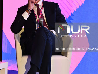 Rolando Favella of Udinese Calcio participates in the Social Football Summit 2024 at the Olympic Stadium in Rome, Italy, on November 19, 202...