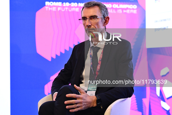 Stefano Deantoni from INFRONT attends the Social Football Summit 2024 at the Olympic Stadium in Rome, Italy, on November 19, 2024. 