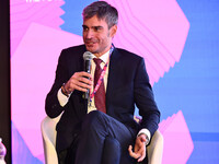 Rolando Favella of Udinese Calcio participates in the Social Football Summit 2024 at the Olympic Stadium in Rome, Italy, on November 19, 202...