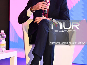 Rolando Favella of Udinese Calcio participates in the Social Football Summit 2024 at the Olympic Stadium in Rome, Italy, on November 19, 202...