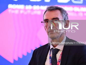 Stefano Deantoni from INFRONT attends the Social Football Summit 2024 at the Olympic Stadium in Rome, Italy, on November 19, 2024. (